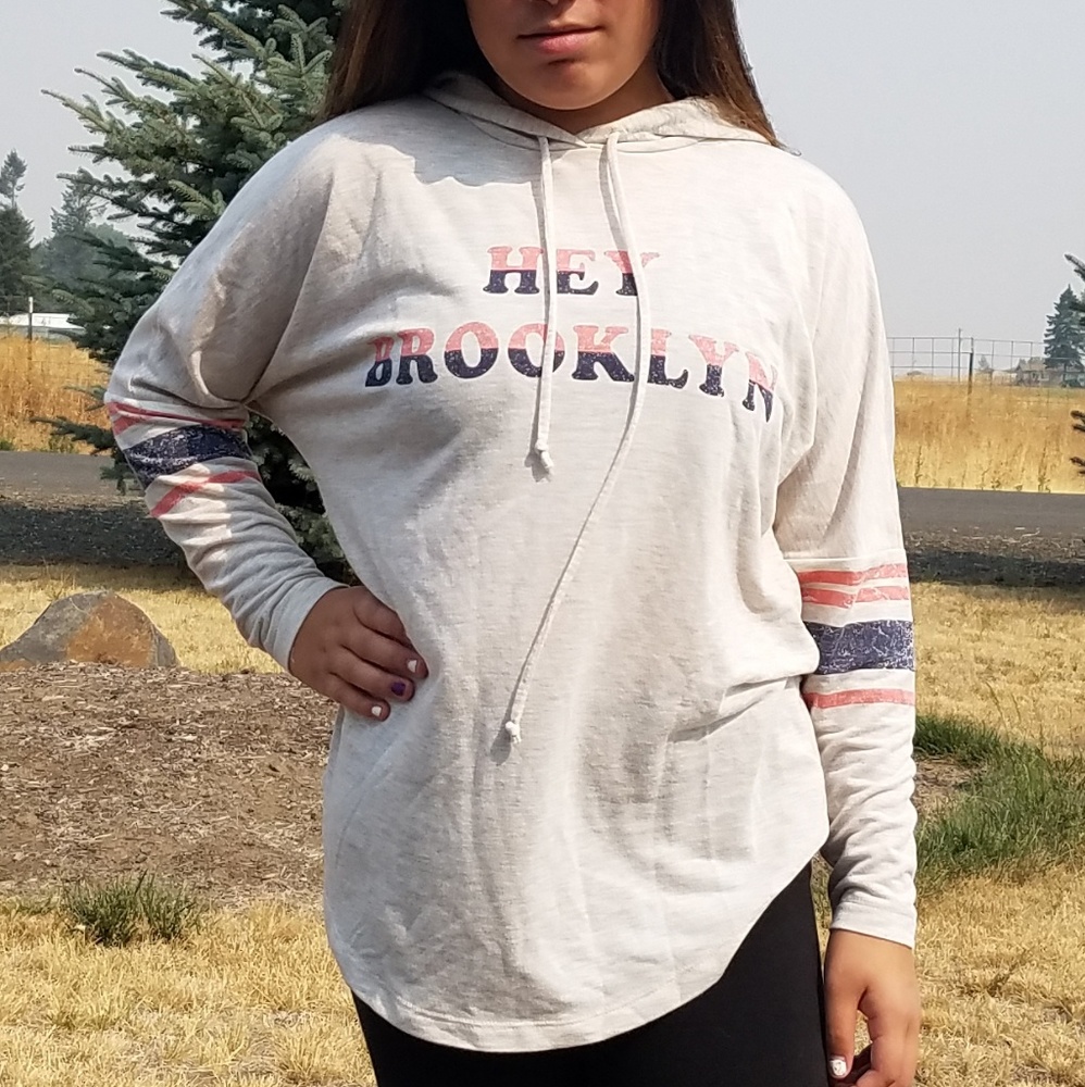 Oversized hooded long sleeve